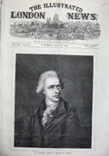 Original Old Antique Print 1871 Portrait Sir Herschel Father Fine Art Victorian