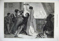 Original Old Antique Print 1871 Home Victory Women Men Romance Fine Art Topham