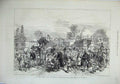 Original Old Antique Print 1871 French Seige Paris Armistice Neuilly France War