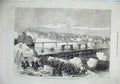 Old Antique Print 1871 Civil War France Communists Bridge Asnieres River 19th
