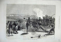 Old Antique Print 1871 Civil War France Fort Valerien Paris Cannon Guns 19th