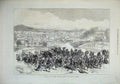 Original Old Antique Print 1871 Civil War Paris Communists Bridge Neuilly Army