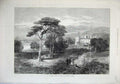 Old Antique Print 1871 Inverary Castle Duke Argyll Deer Scotland Fine Art 19th