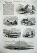 Original Old Antique Print 1871 Lorne Island Mull Kilchurn Castle Scotland Awe