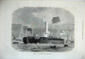 Old Antique Print 1871 Floating Ship Twin-Screw Ironclad Monitor Glatton 19th