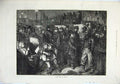 Original Old Antique Print 1871 Fine Art Night Scene Bordeaux France Army 19th