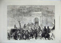 Original Old Antique Print Germans Entering Mont Valerien 1871 War Army Horses