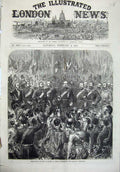 Old Antique Print 1871 King Prussia German Emperor Palace Versailles War 19th