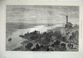 Original Old Antique Print 1871 Valley Loire Lanterne De Rochecorbon Fine Art