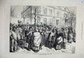Old Antique Print 1871 Gasworks Barriere D'Italie Paris France People Art 19th