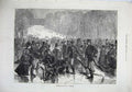 Old Antique Print 1871 Christmas Day Sports Versailles Ice Skating Army 19th