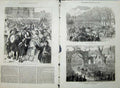 Antique Old Print 1871 Marriage Princess Louise Windsor Castle Park Esher 19th