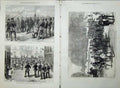Original Old Antique Print 1871 Germans Paris War Rue Colisee Siers Tuileries