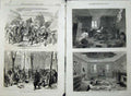 Old Antique Print 1871 Bombardment Paris Bordeaux House Ruins War France 19th