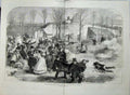 Old Antique Print 1871 Prussian Bombs Paris Mont Parnasse Cemetery War 19th