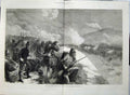 Old Antique Print Sortie Paris War 1871 Prussian Jagers Montretout Army 19th
