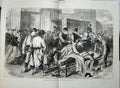 Original Old Antique Print Civil War France 1871 Wounded Siers Paris Army Dog