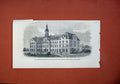 Original Old Antique Print 1871 Belleville Institution Deaf Dumb Ontario Canada
