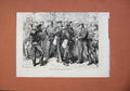 Original Old Antique Print 1871 War Arrival Prussian Siers Versailles France