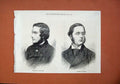 Original Old Antique Print 1871 Marquis Westminster Earl Rosebery Portrait Men
