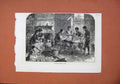 Old Antique Print 1871 Civil War Paris Railway Station Fugitives France 19th