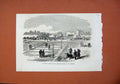Original Old Antique Print 1871 French Seige Paris Communists Battery Trocadero