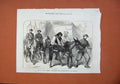 Old Antique Print 1871 Civil War France Wounded Insurgent Prisoners Army 19th