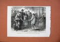 Old Antique Print 1871 French Seige Paris Avenue Des Champs Elysees War 19th