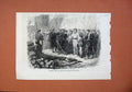 Original Old Antique Print 1871 Examing Hands Belleville Gunpowder Siers War