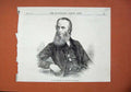 Original Old Antique Print 1871 Portrait Rev. Dr Alford Dean Canterbury 19th