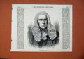 Original Old Antique Print 1871 Portrait Vice-Chancellor Wickens Man Art 19th