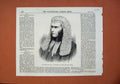 Original Old Antique Print 1871 Portrait Davidson Judge Advocate General Man