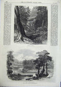 Old Antique Print Red River Expedition 1871 Camp Malawin Bridge Portage 19th