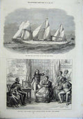 Old Antique Print Steam Ship Viceroy Suez Canal Vaudeville Theatre Baggs