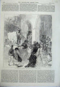 Original Old Antique Print International Exhibition English Picture Gallery