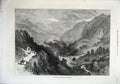 Old Antique Print 1871 Mont Cenis Railway Dora Valley Train Mountains Art 19th