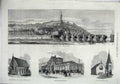 Old Antique Print 1871 Ruins St Cloud River Southport Church Hull Andaman 19th