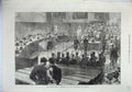 Original Old Antique Print 1871 Communist Trials Versailles France Court Army