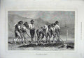 Original Old Antique Print 1871 Men Field Labourers Digging Country Victorian