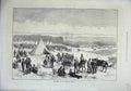 Original Old Antique Print 1871 Encampment Portsmouth Garrison War Army 19th