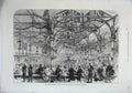 Old Antique Print 1871 Banquet Corn Exchange Grassmarket Edinburgh Scott 19th