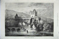 Old Antique Print 1871 Scott Centenary Fine Art Jedburgh Abbey Scotland 19th