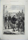 Old Antique Print 1871 French Gendarmes Sergeants Ville Meudon Army War 19th