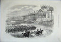 Old Antique Print 1871 Review French Army Longchamps Bois Boulogne France 19th