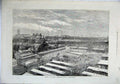 Original Old Antique Print 1871 View Royal Agricultural Society Wolverhampton