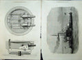 Antique Old Print 1871 Map Captain Scott Turret Gun-Carriage Glatton Ship 19th