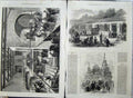Original Old Antique Print 1871 Wine Medoc Chateau Lefitte Crystal Palace 19th
