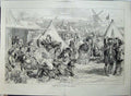 Old Antique Print 1871 Evening Volunteer Camp Ta Army Wimbledon Windmill 19th
