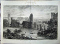 Old Antique Print 1871 Royal Archaeological Institute Cardiff Castle Art 19th