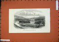 Original Old Antique Print 1871 Duff House Banf Scotland Earl Fife Hills Trees